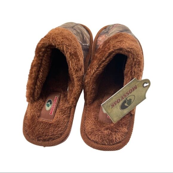 Mossy Oak Men's Camouflage Plush-Trim Scuff Slippers • Size M • NWT - Picture 5 of 7